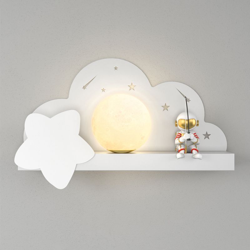 Modern Style Spherical Shape Wall Sconce Metal 1 Light Wall Lighting for Bedroom