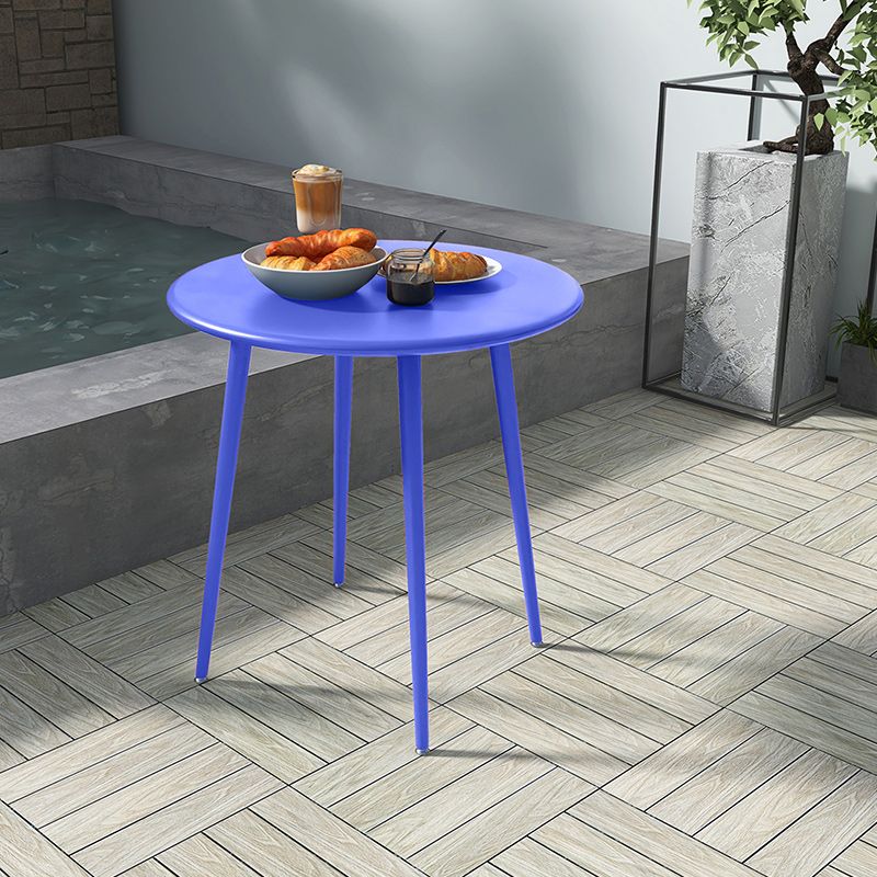 Metal Patio Table Industrial Style Outdoor Patio Dining Table