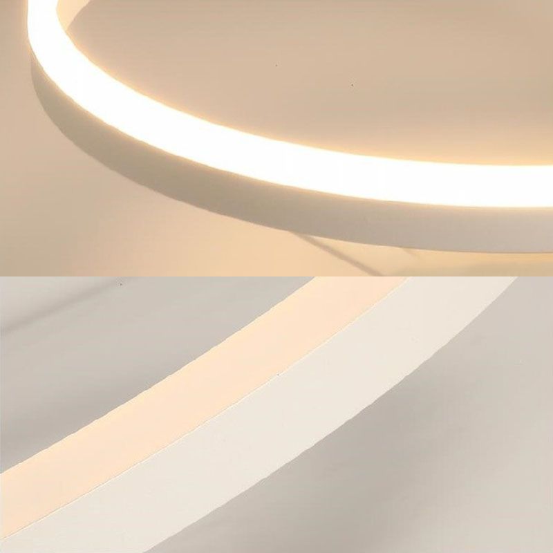 Acryl semi-inbouw verlichtingsarmaturen ovale ring moderne eenvoud slaapkamer plafond inbouwlampen