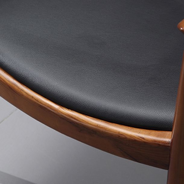 Silla de comedor de madera tradicional, silla lateral de cuero PU para uso en restaurantes