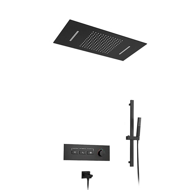 Contemporary Shower Set Dual Shower Head Thermostatic Wall Mounted Shower System