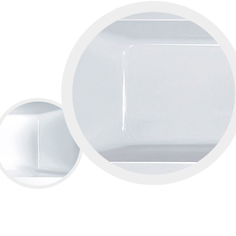 Modern Rectangular Drop-in Bath Tub White Acrylic Tub with Internal Drain