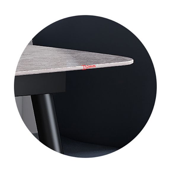 Modern Style Dining Room Set with Sintered Stone Dining Table and Upholstery Chairs