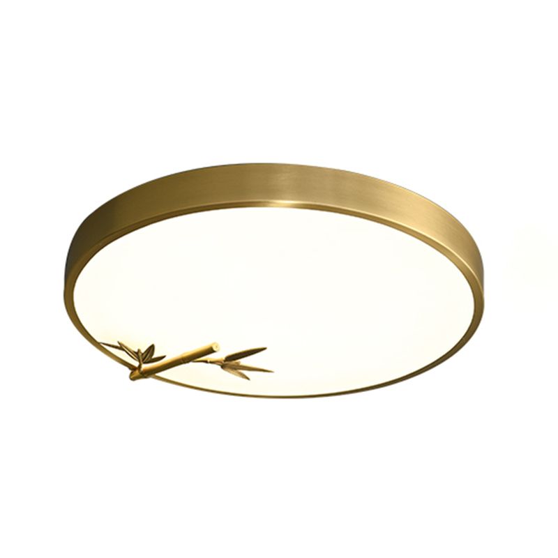 Lampe encastrée de forme ronde en métal moderne, plafonnier à 1 lumière