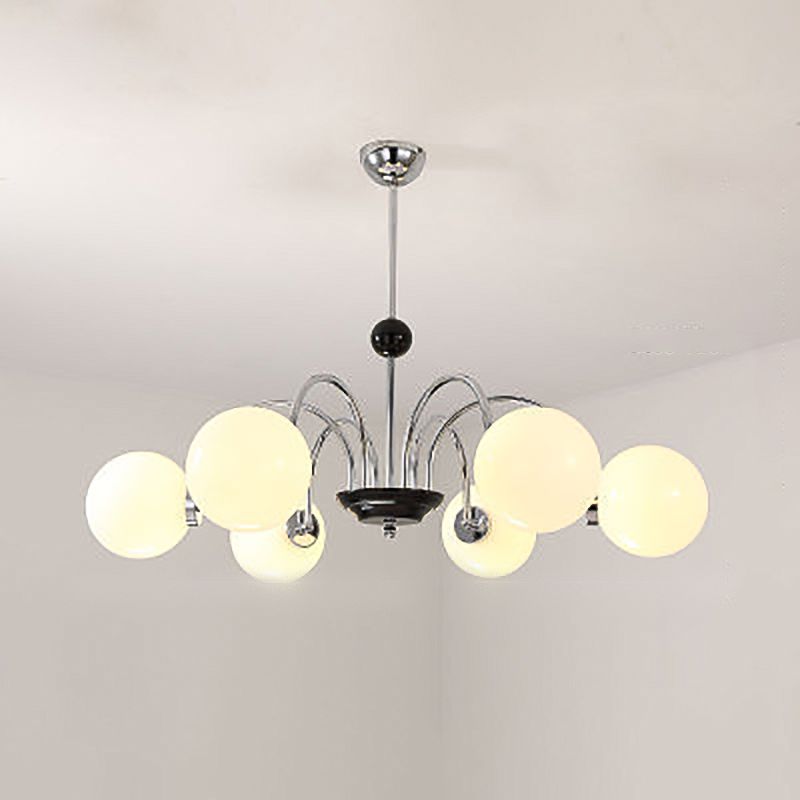Modern Simple Pendant Light Globe Glass Chandelier for Dining Room