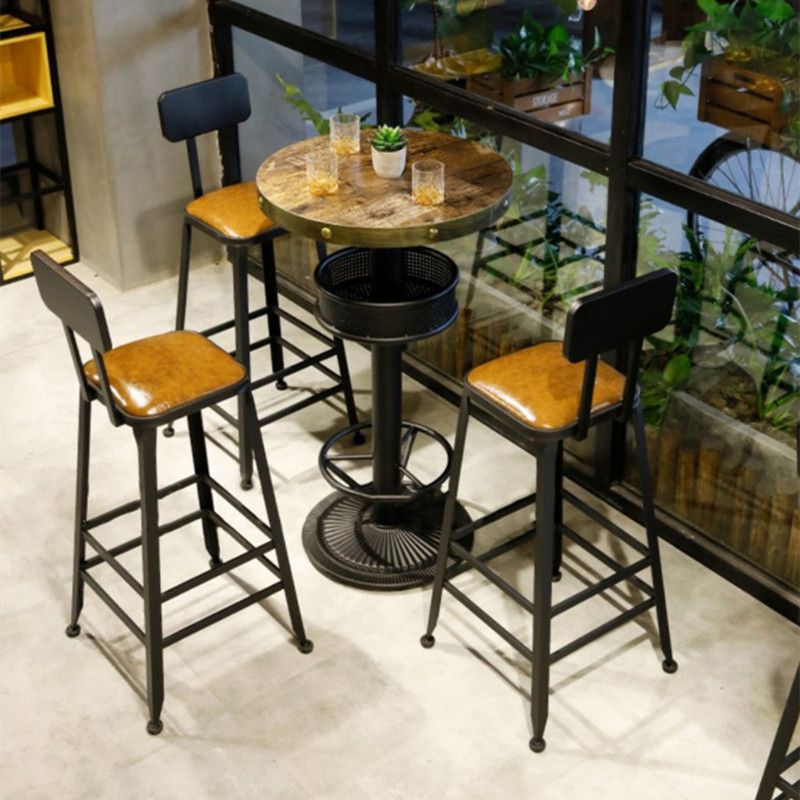 Modern Style Bar Table 1/4 Pieces Brown Colour Wood Counter Table