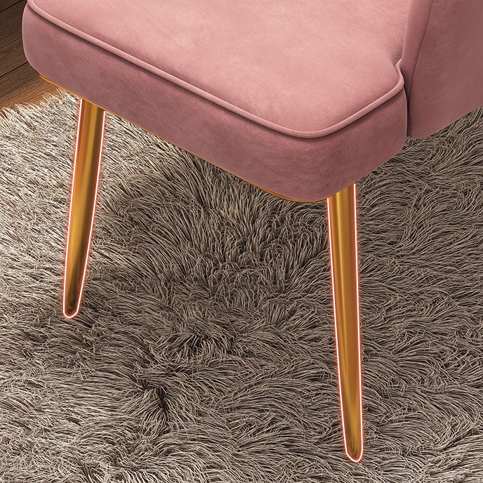 Chaise d'appoint contemporaine en métal, avec bras rembourrés, avec couronne et dossier supérieur
