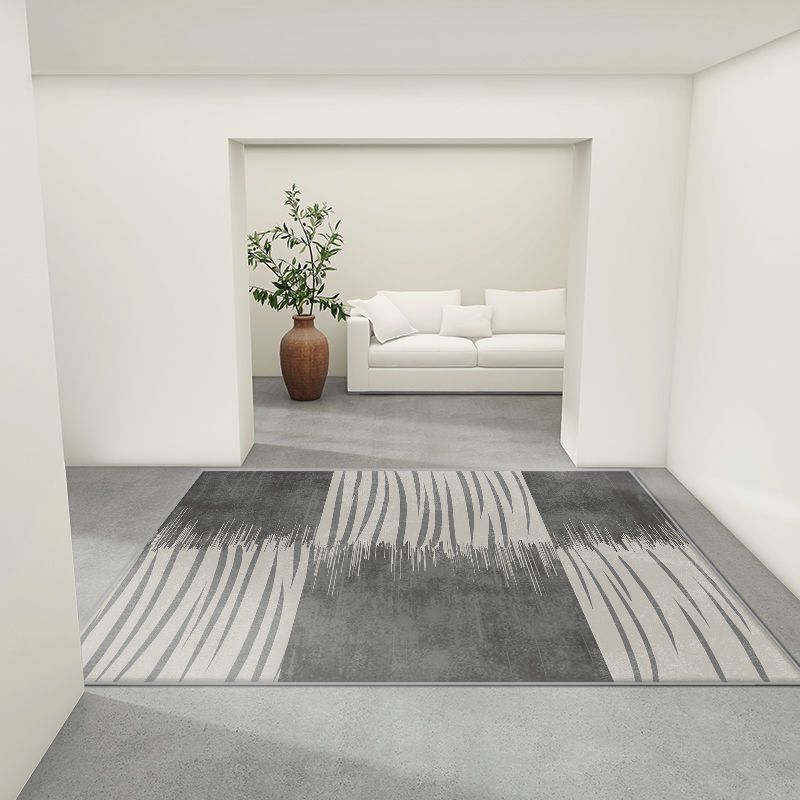 Area Rug Creative Minimalist Carpet Polyester Anti-Slip Backing Rug for Living Room