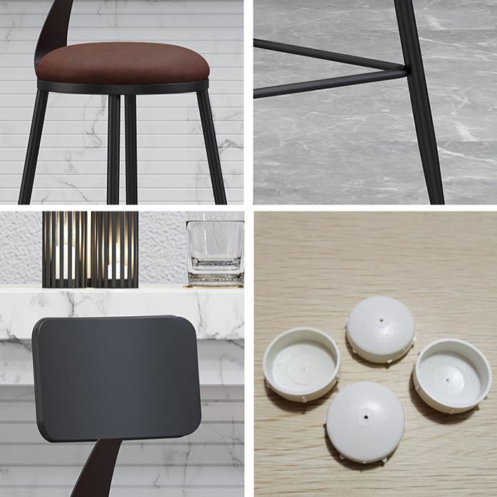 Industrial Footrest Bristol Stool Matte Finish Iron Bar Stool