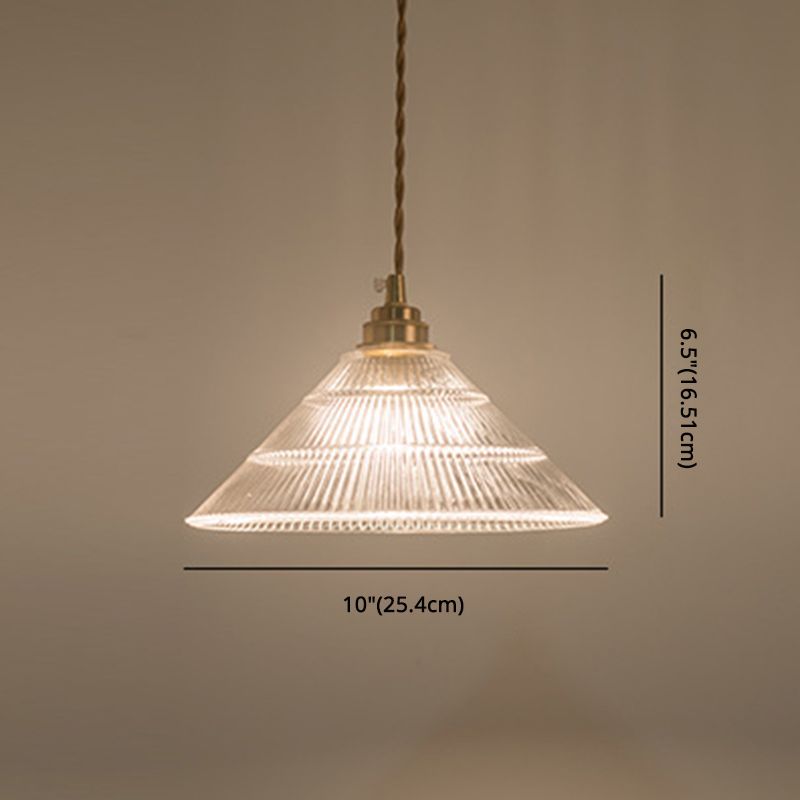Retro Industrial Ceiling Pendant 1 Light Clear Glass Pendant Light for Kitchen
