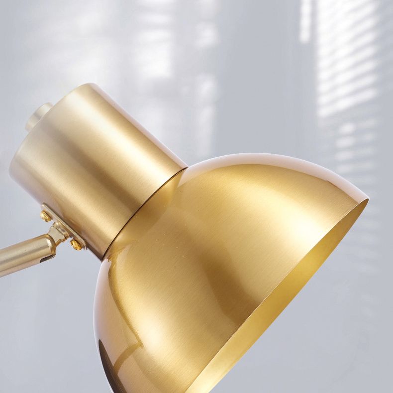 Postmodern Style Wall Sconce Light Swing Arm Metal Shade Wall Lighting with Adjustable Head