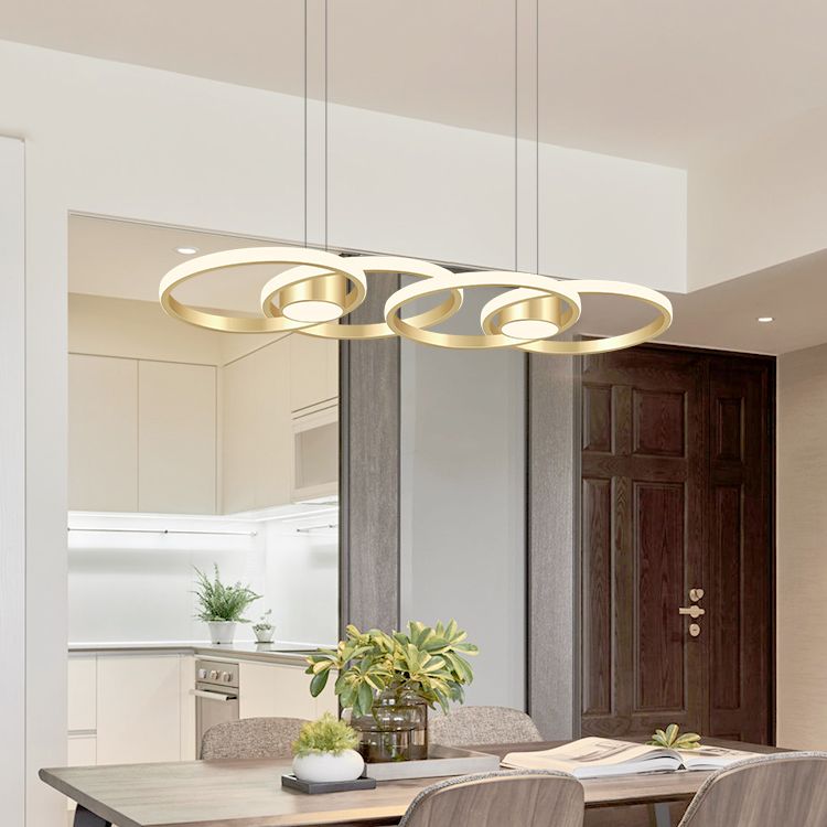 Einfachheit Ring geformtes Insel LED -LED Pendellicht für Wohnzimmer Esszimmer
