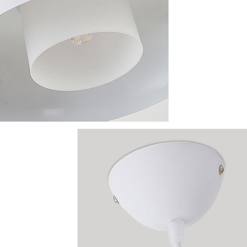 Bol en aluminium plafonnier pendrier léger macaron à la lampe à bulbe unique avec insert de l'ombre acrylique