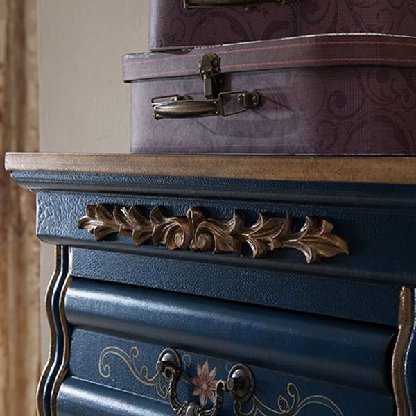 Traditional Storage Chest Solid Wood Dresser with 7 Drawers , 16.5 Inch Width