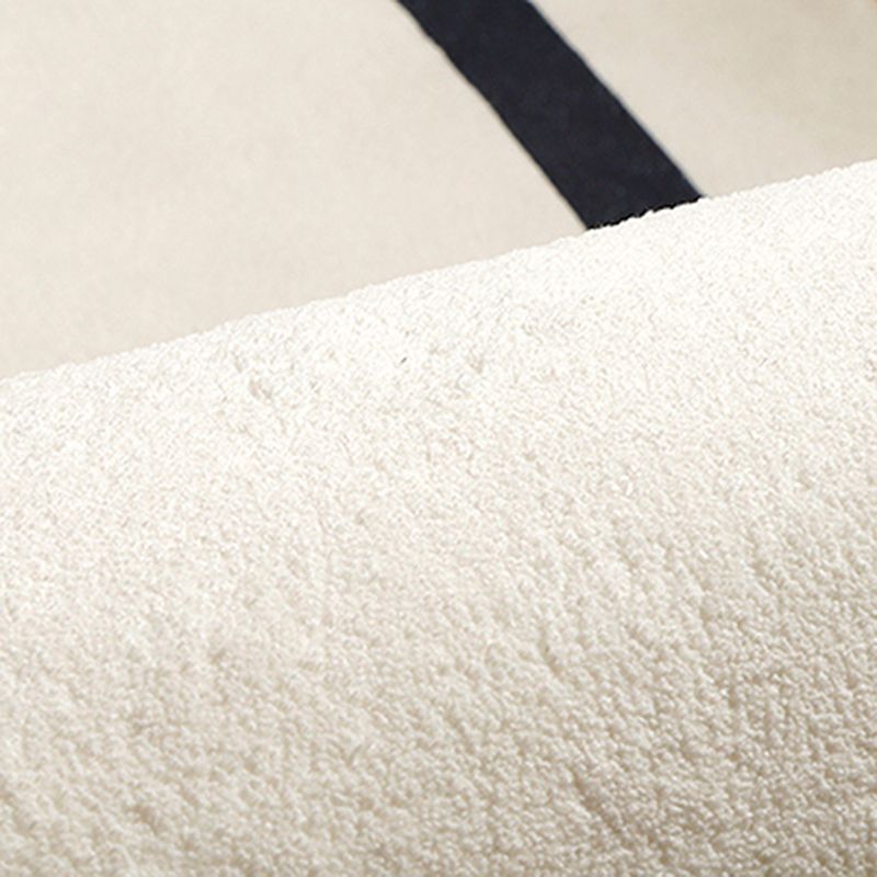 Beige Modern Rug Polyester Graphic Rug Non-Slip Backing Rug for Home Decor