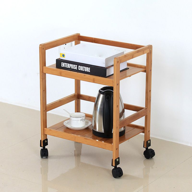 Brown Color Modern Style Bookshelf Bamboo Bookcase for Study Room