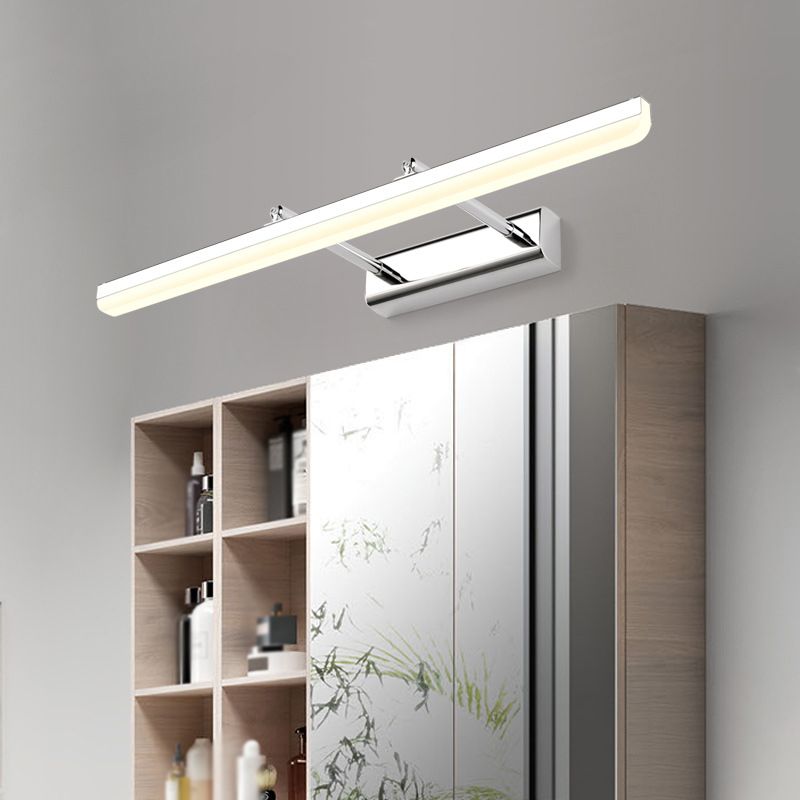 1 Light Tube Vanity Lighting Fixtures Modern Style Metal Vanity Mirror Lights