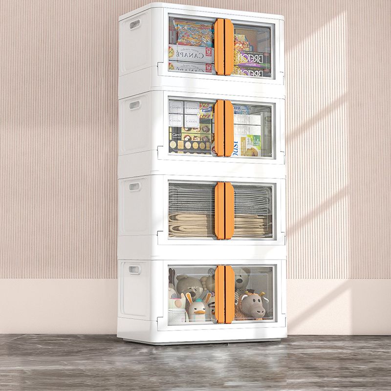 Contemporary Plastic Storage Cabinet Hinged Wardrobe Cabinet