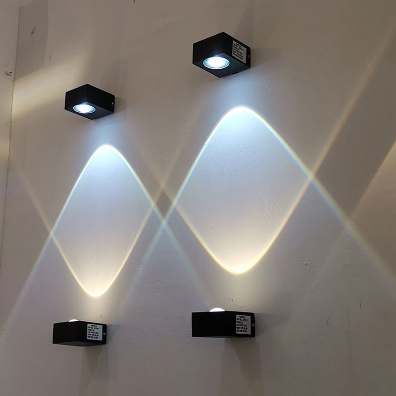 Multi -Lichter quadratische Wandleuchten moderner Metallwandmontagelampen im modernen Stil