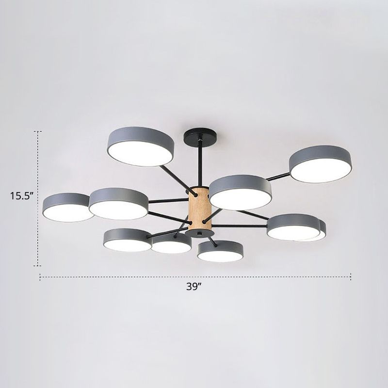 Éclairage de lustre ramifiant nordique LED de salon en acrylique LED Plafond
