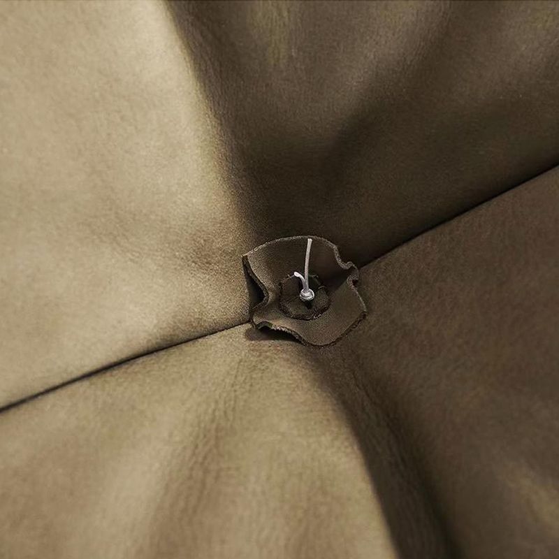 Armless Standard Sofa Tufted Split-Back Green Settee for Living Room