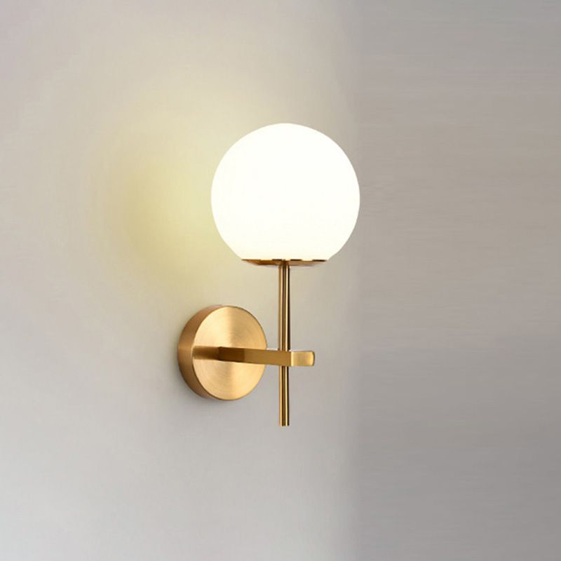 Nordische Wand montieren leichte moderne einfache Glasschatten Wandleuchte für Wohnzimmer