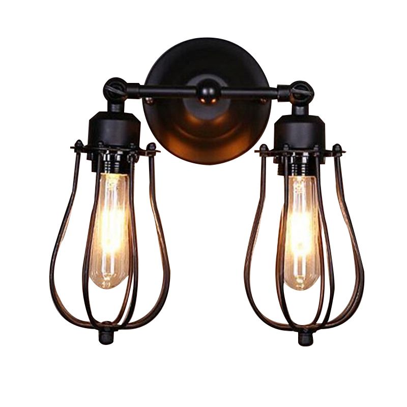 Industrial Iron Wall Lighting Ideas Geometry Shape Wall Sconce Lighting for Living Room