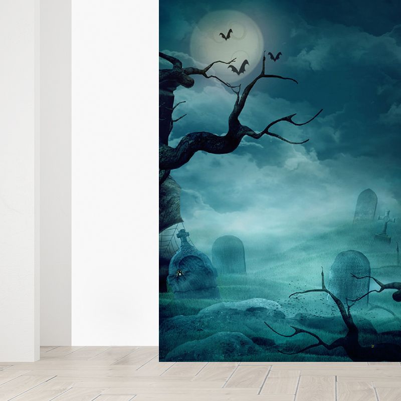 Full Moon Mural Decal Modern Decorative Living Room Wall Covering, Custom Printed