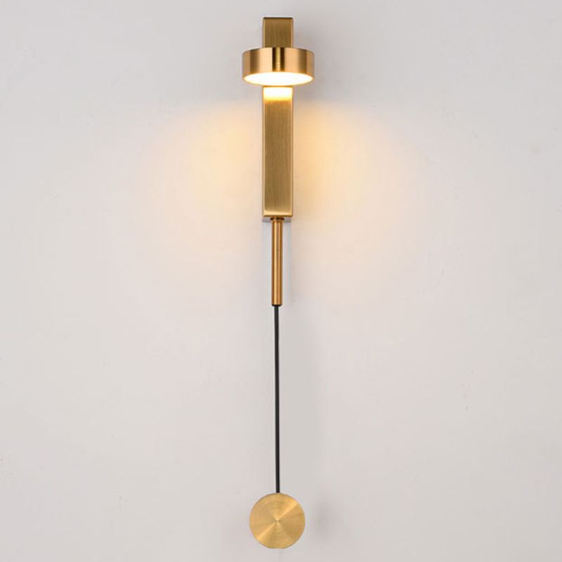 Metal Cylinder Wall Mounted Lamps Modern Style 1 Light Wall Lighting Fixtures