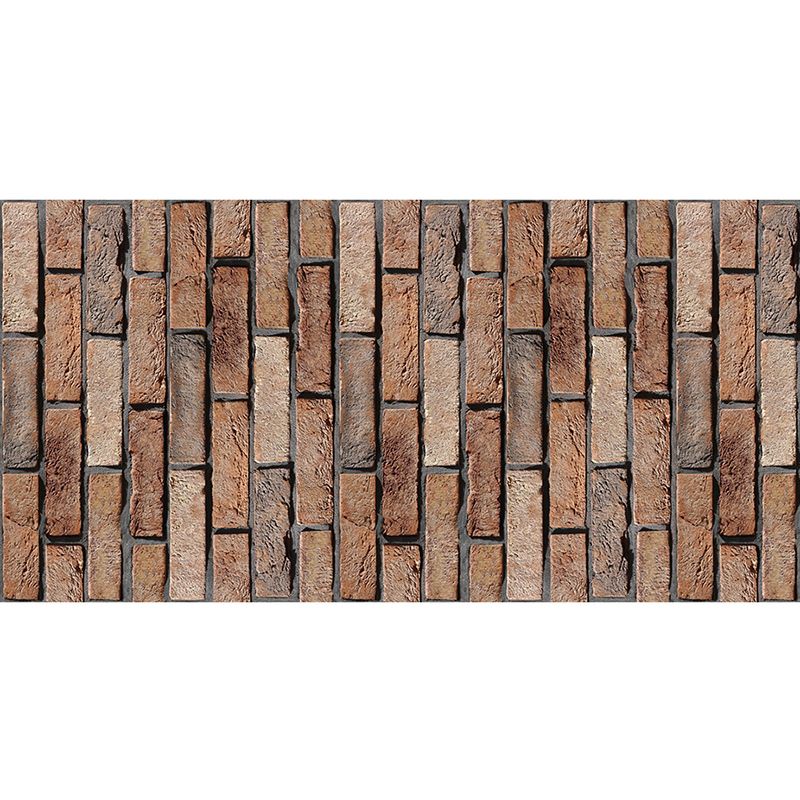 Brown Brick Self Adhesive Wallpaper Construction Rustic Removable Wall Art for Kitchen