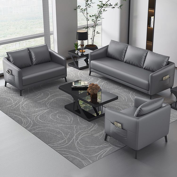 Modern Tuxedo Arm Sofa 27.55" D x24.80" H Sofa for Living Room
