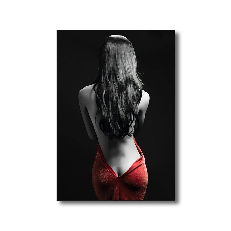 Dark Color Beauty Wall Art Print Home Decor Wrapped Canvas for Drawing Room, Multiple Size Options