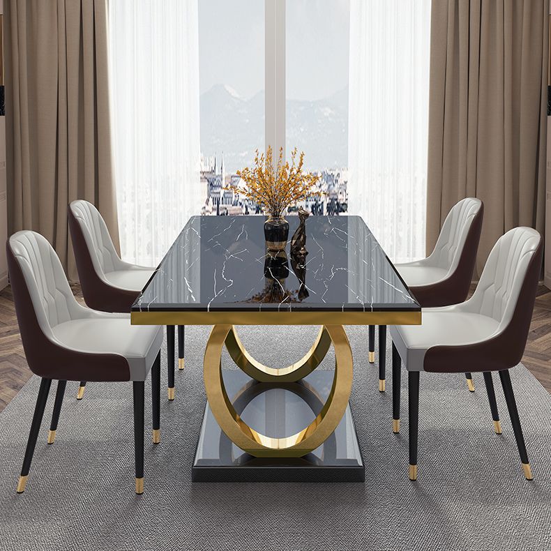 Rechthoekige schrompeuken Luxuretafel vaste tafel met marmeren bovenkant