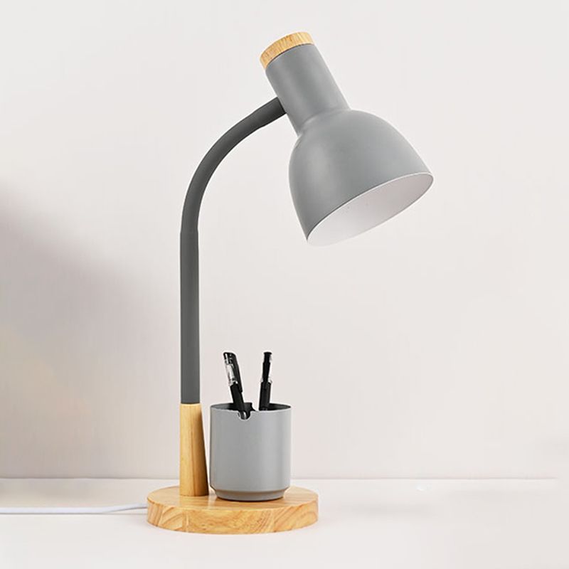 Modern Bell Shape Night Table Lamp Metal 1 Light Table Light (Pen Holder Not Included)