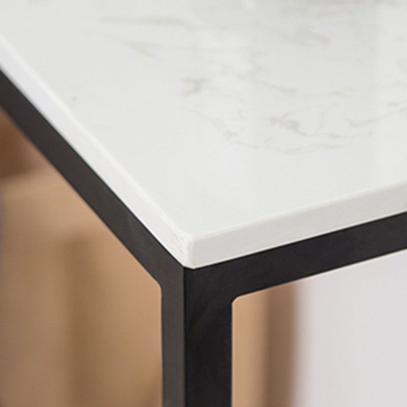 16" W Modern Stone Console Table Resistant Frame Accent Table for Hall