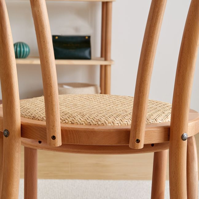 Silla de madera de haya de estilo moderno, juego de sillas de cocina con parte trasera Windsor