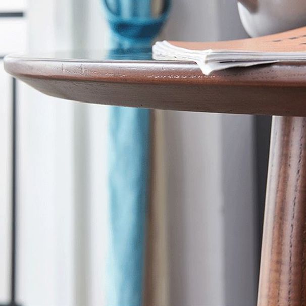 Modern Style Bar Table Set 1/2/3 Pieces Round Solid Wood Bar table with Backless Stools