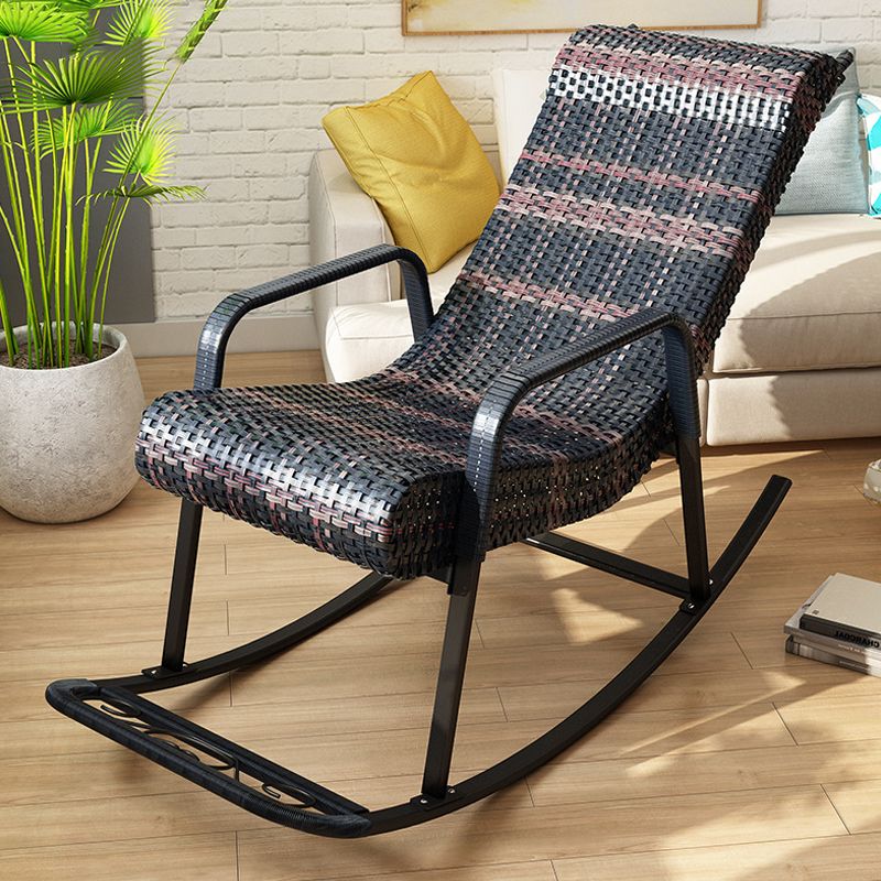 Modern Indoor Rattan Rocking Chair Single Relaxing Rocking Chair