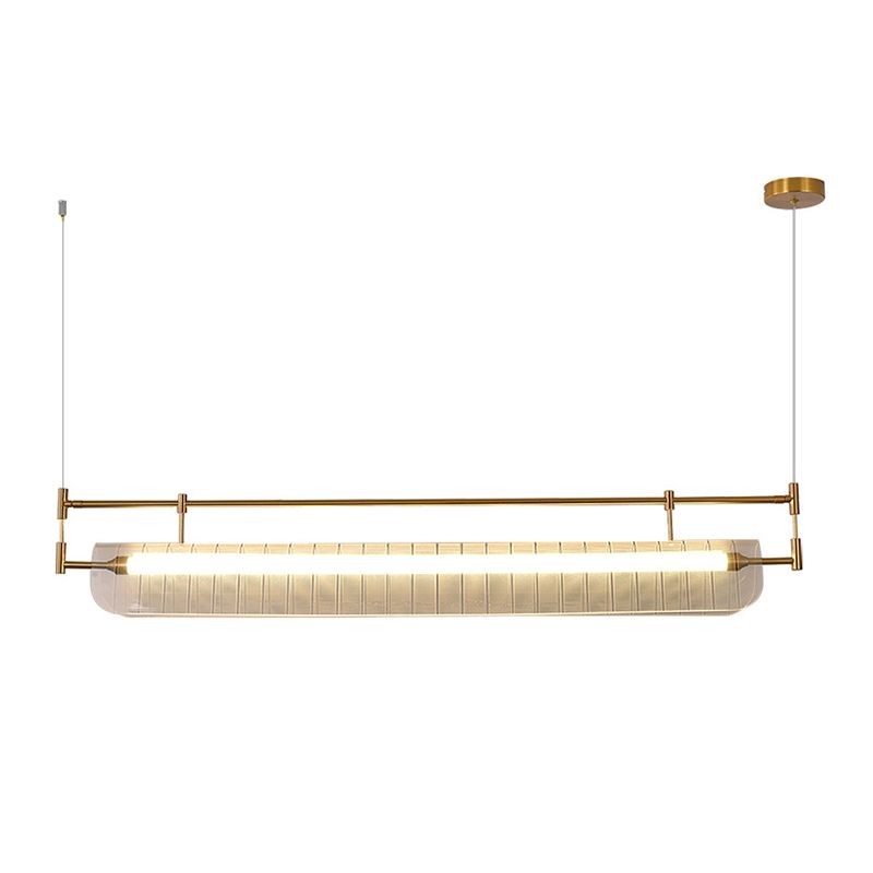 Acrylic Shade Ceiling Pendant Light Modern Linear Shape Island Lighting Ideas for Kitchen