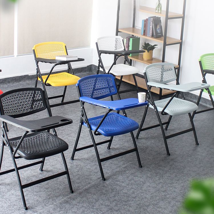 Armless Mid-Back Conference Chair Breathable Plastic Back and Seat Office Chair