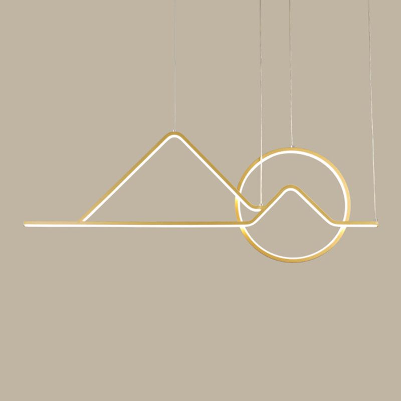 Geometric Island Lighting Modern Lighting Chandelier Metal 3 Light Island Lamps