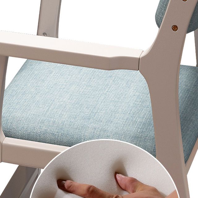 Contemporary Wood Side Chair Open Back Dining Side Arm Chair for Home Use