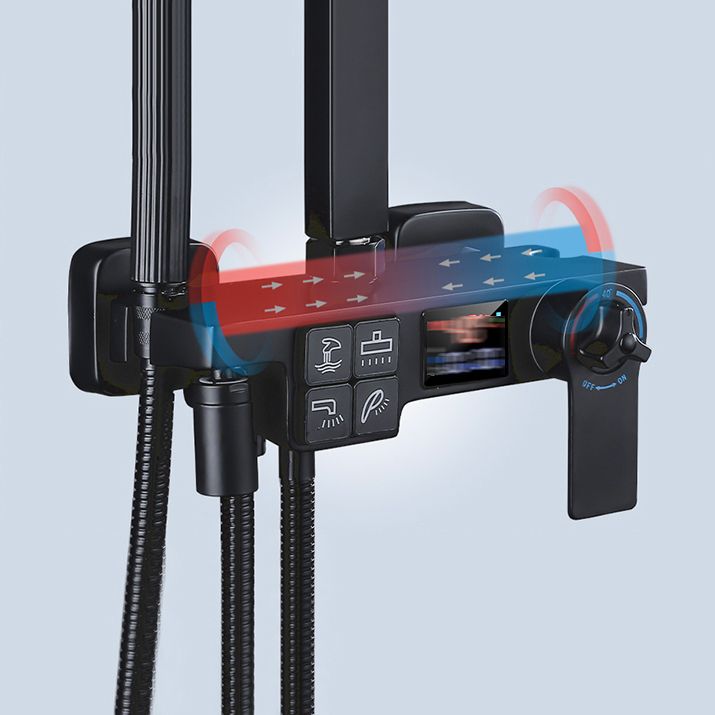 Modern Style Shower System Handle Lever Wall Mounted Copper Shower System