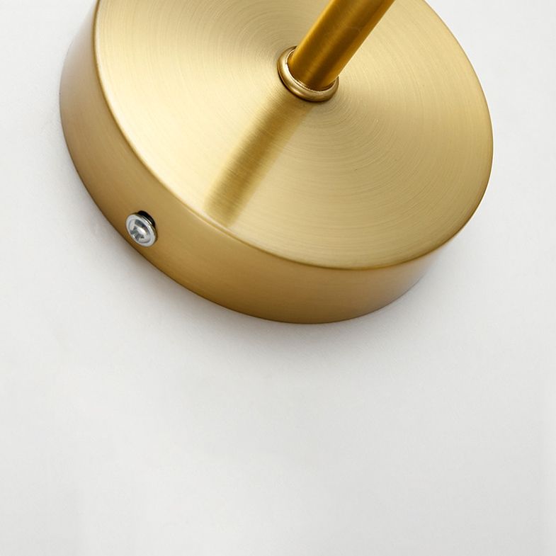 Industrial Bath Vanity Lighting Globe Shaded Golden / Black Vanity Lamp for Bathroom