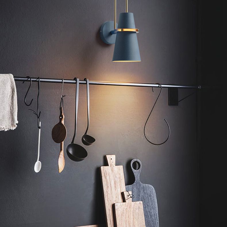 Lámparas de pared cónicas de estilo nórdico accesorios de iluminación de pared metálica para dormitorio