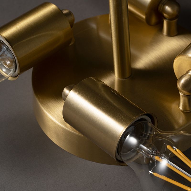 4 Köpfe Unterputzbeleuchtung Minimalismus Geometrisch geformte rauchgraue Glas-Unterputz-Deckenleuchte