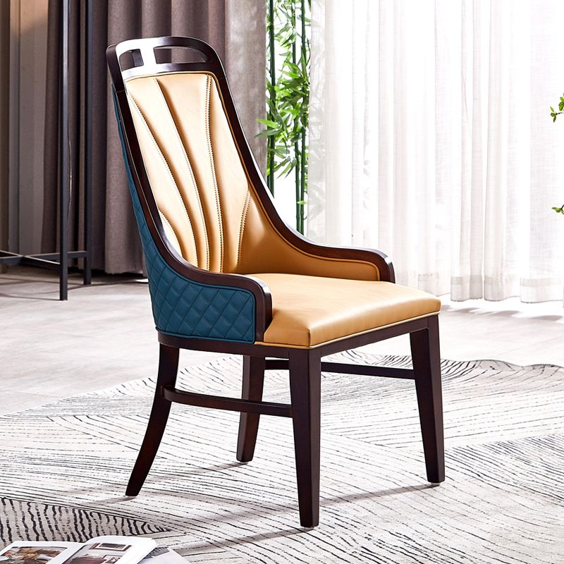 Traditional Upholstered Dining Room Chair Solid Wood Dining Accent Chair