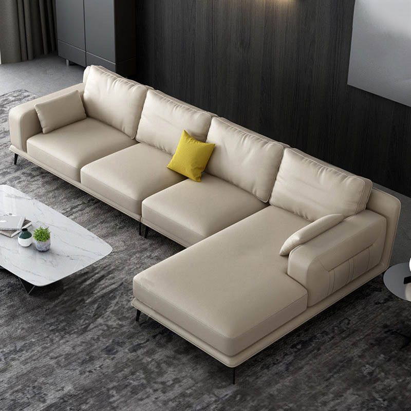 nordic Pillows Recessed Arm Living Room Seating Faux Leather Stationary