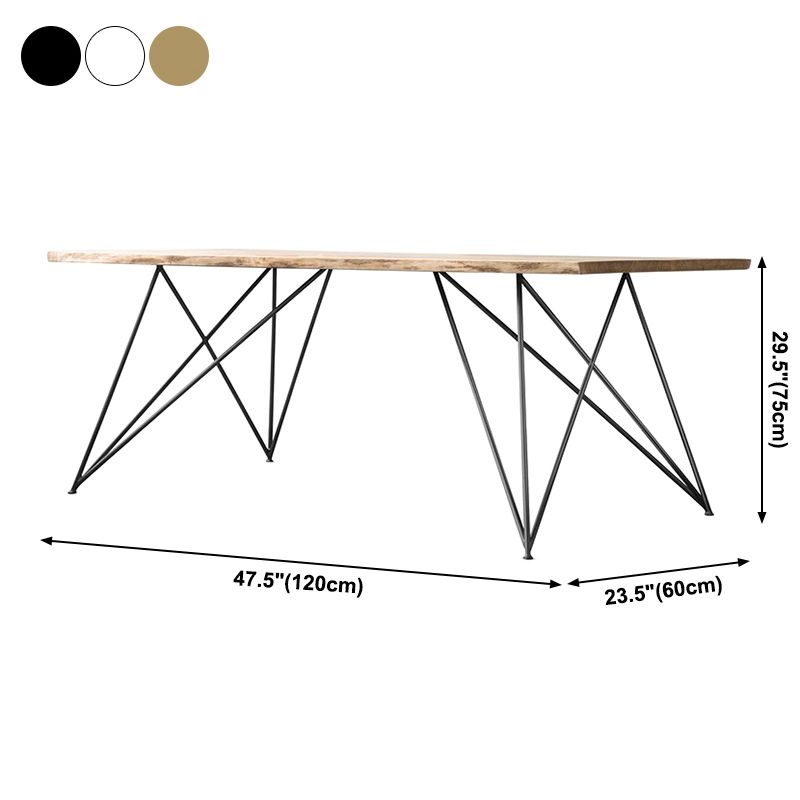 Mesa de comedor de rectángulo de lujo tradicional pino mesa de madera maciza con 4 patas