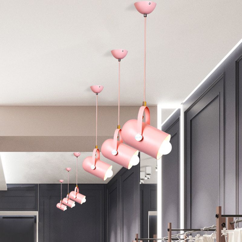 Spotlight cilindrico in metallo Macaron 1 Servizio Commercial Testa Accensione con maniglia regolabile